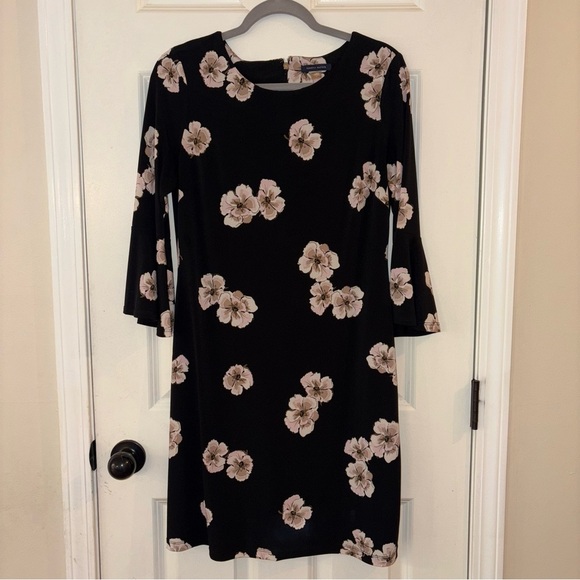 Tommy Hilfiger Floral Print Bell Sleeve Mini Dress Size 8 - Picture 4 of 8